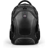 Black Port Designs Courchevel 15.6" backpack with padded compartments, curved front panel, and top handle.
