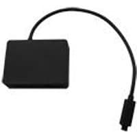 Black rectangular Logitech power splitter with attached cable and connector.