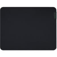 Black Razer Gigantus V2 medium gaming mouse pad with green Razer logo in corner.