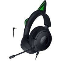 Black Razer Kraken Kitty V3 X headset with cat ears, wired, head-band style, USB Type-A connection.