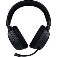 Black Razer Kraken V4 wireless gaming headset with cushioned headband, large ear cups, and detachable microphone.