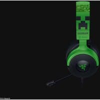 Black and green Razer Kraken V4 X gaming headset with USB Type-C, head-band design, and retractable microphone.