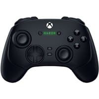 Black Razer Wolverine V3 Pro gamepad with green logo, analog sticks, D-pad, and Xbox buttons.