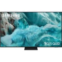 Samsung 65" Q7F5 4K QLED Smart TV with thin black bezel and vivid ocean wave display.