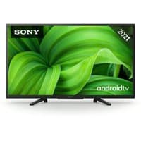 Sony 32" HD Ready LED HDR TV with black frame, Android TV logo, and vibrant green leaf display.