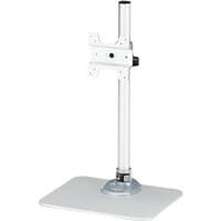 Silver StarTech.com single monitor stand with adjustable steel pole and rectangular base.