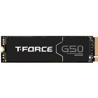 Black Team Group G50 2 TB M.2 NVMe SSD with PCIe 4.0 interface and T-FORCE branding on a rectangular module.