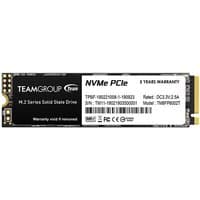 Black and silver Team Group MP33 512 GB M.2 NVMe SSD with label, PCIe 3.0 interface, and 5-year warranty.