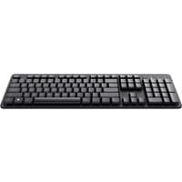 Black Trust Ody II wireless keyboard, UK QWERTY layout, slim design with numeric keypad and low-profile keys.