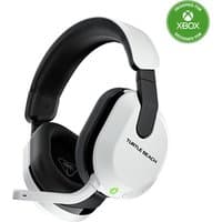 White Turtle Beach Stealth 600 wireless gaming headset with black ear cushions and headband, Xbox compatible.