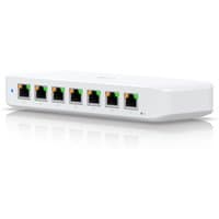 White Ubiquiti Ultra 60W Managed L2 Gigabit Ethernet switch with eight ports and LED indicators.