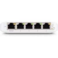 White Ubiquiti UniFi Switch Flex Mini with five Ethernet ports and LED indicators, compact design, 3-pack.