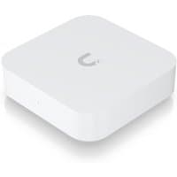White Ubiquiti UXG-Lite gateway/controller with rounded edges and a subtle logo on top.