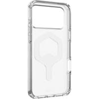 Transparent rose gold Urban Armor Gear Plyo phone case with reinforced corners and textured grip.