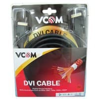 Black VCOM CG441D DVI-D cable, 3 meters, with gold-plated connectors in clear plastic packaging.