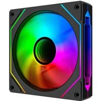 Black VIDA Infinity02 120mm processor fan with RGB lighting and square frame design.