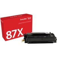Black Xerox 006R03653 toner cartridge with red box labeled "87X" for 18K pages.
