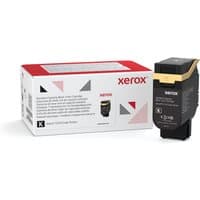 Xerox black toner kit with rectangular cartridge, red and white box, 2.4K pages capacity.