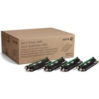 Xerox Phaser 6600/WorkCentre 6605 Imaging Unit Kit, brown box with four black and green toner units displayed.