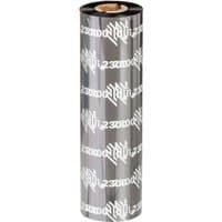 Black Zebra Z-Perform 1000T thermal ribbon, 450 m roll, with white Zebra logo pattern on the outer layer.