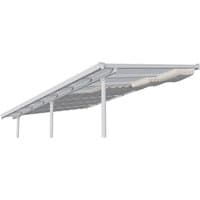 White Palram Canopia patio cover roof blinds, 3m x 3.05m, with adjustable slats and sturdy frame.