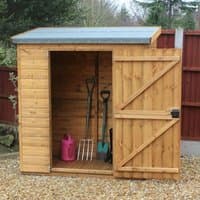 Black grid-patterned plastic shed base kit for 8x4 sheds, designed for stability and drainage.