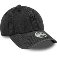 Dark gray New Era 9Twenty baseball cap with black New York Yankees logo and adjustable strap.