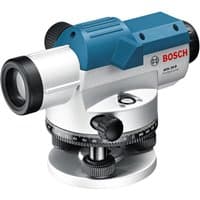 Bosch GOL 26 D Professional Optical Level, blue and silver with black knobs and circular base.