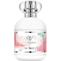 White Cacharel Anais Anais Eau De Toilette bottle with silver cap and floral label design.