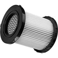 Dewalt wet dry vacuum filter with black plastic ends and pleated white paper body