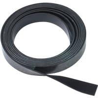 Black Dewalt DWS5029XJ plunge saw replacement edge strip, coiled roll with a smooth, flat surface.