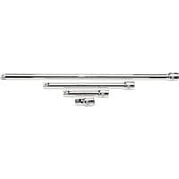 "Draper 4-piece silver extension bar set with 1/2 inch drive, varying lengths for socket wrench use"