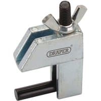 Draper Hose Clamp 20mm, silver metal with wing nut adjustment, pack of 2.