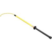 Yellow Sealey HRP45 high voltage rescue pole with black grip and hook end.