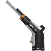 Black and silver Sievert Powerjet torch with ergonomic handle and EU7/16 connection, featuring piezo ignition.