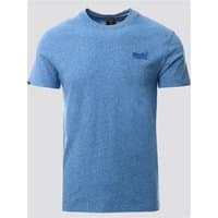Fresh blue Superdry&Co organic cotton T-shirt, short sleeves, crew neck, small logo on chest, size 2XL.