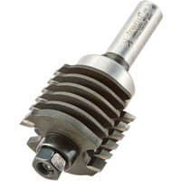 Steel Trend 866X1/2TC finger jointer with multiple stacked cutting blades and cylindrical shank.