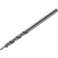 Trend 9.5mm Pocket Hole Drill Bit, silver, spiral fluted, cylindrical shank, sharp pointed tip.