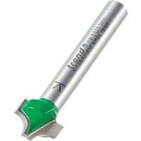 Trend C126X1/4TC round over router bit with silver shank and green cutting edge.