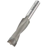 Silver Trend C177X1/4TC dowel drill bit with spiral flutes and pointed tip for precise wood drilling.