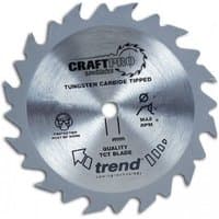 Silver Trend CraftPro saw blade, 24 teeth, 190mm diameter, tungsten carbide tipped, with printed specifications.