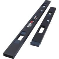 Black Trend H/JIG/A hinge jig set with rectangular cutouts, two parts, in a protective case.