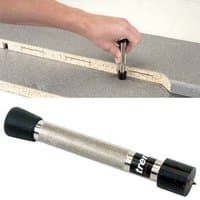 Trend M/KWS01 Kitchen Worktop Off-Set Jig Scriber, silver with black rubber ends, used for precise countertop scribing.