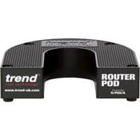 "Black Trend Router Pod with U-shape design, textured surface, and white text branding on the front."