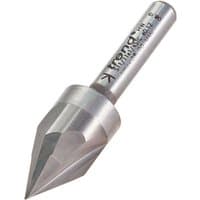 Silver Trend S11/11X1/4STC triple flute engraver with pointed tip and cylindrical shank.