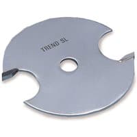 Trend SL/AA 1.5mm slotter blade, round silver metal with central hole and two cutting edges.