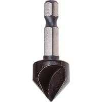 Black and silver Trend Snappy 82 Degree Countersink with hex shank and fluted cutting edges.