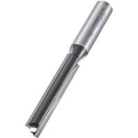Two flute straight bit cutter, silver cylindrical body, 12.7 x 50mm, engraved with "Trend TR17X1/2TC".