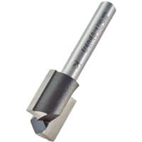 Silver Trend TR19X1/4TC cutter with two straight flutes and cylindrical shank, engraved branding.