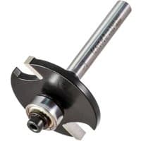 Trend TR35X1/4TC biscuit jointer set with silver shaft, black circular base, and cutting blades.